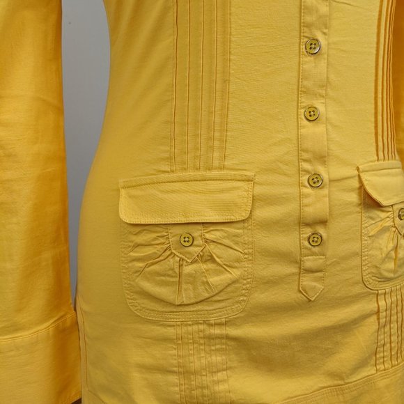 Bebe Yellow Women's Blouse Small Size - Picture 10 of 17